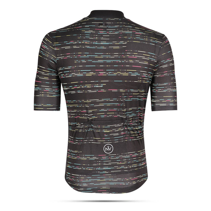 Lightweight Road Cycling Jersey with Geometric Design – Binary Jersey