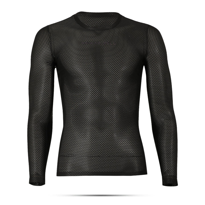 Black Long Sleeve Cycling Base Layer with Breathable Fit – Nomad Black Base Layer