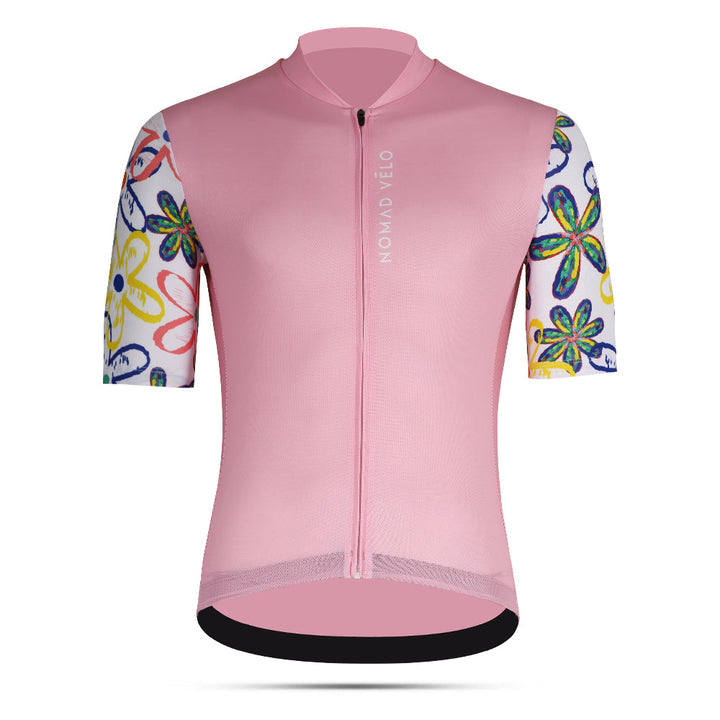 Botanical Print Aero Cycling Jersey for Summer Roads – Flower Jersey