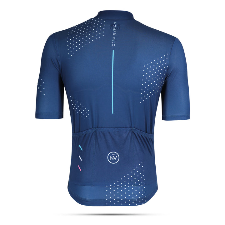 Navy Aero Fit Cycling Jersey for Speed and Comfort – Blue League Jersey