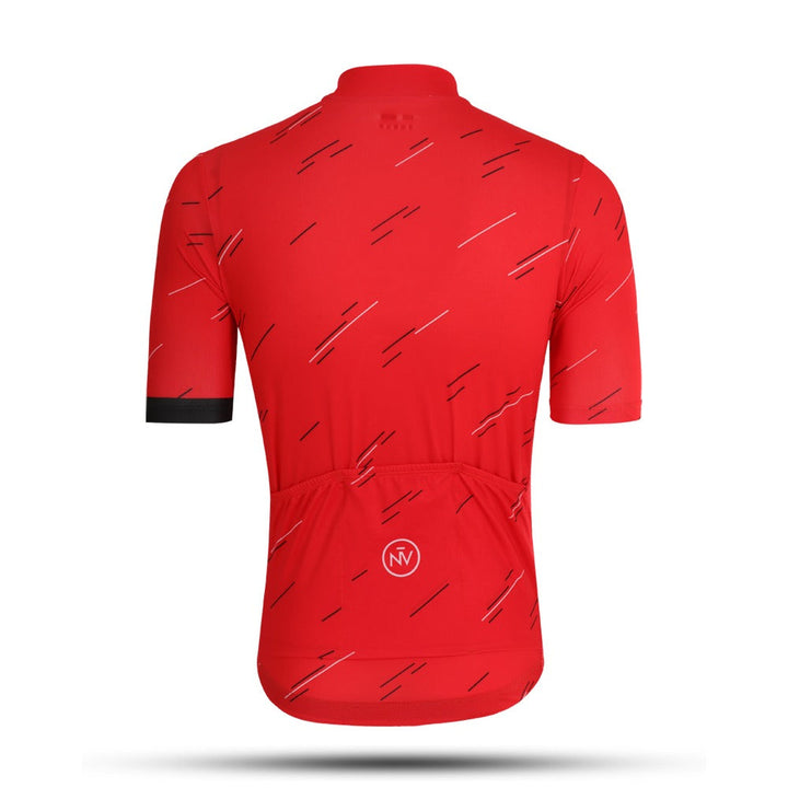 Bright Aero Cycling Jersey for Summer Training Rides – Vermilion Jersey