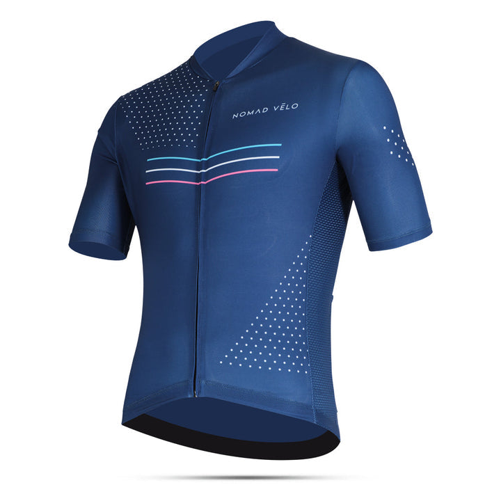 Navy Aero Fit Cycling Jersey for Speed and Comfort – Blue League Jersey