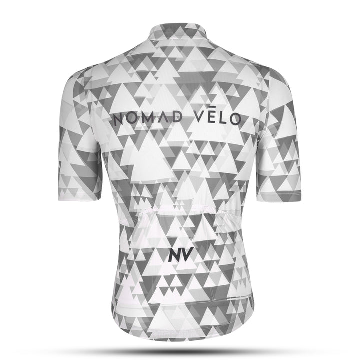 Grey Aero Cycling Jersey for Fast Rides - Geometric Jersey