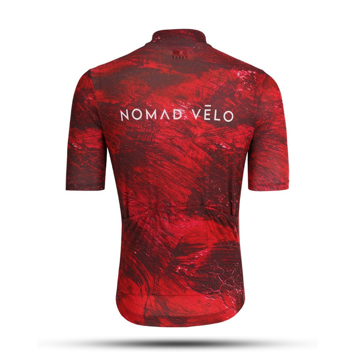 Deep Red Pro Fit Jersey for High-Performance Road Cycling – Vinous Jersey