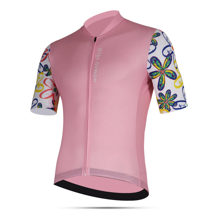 Botanical Print Aero Cycling Jersey for Summer Roads – Flower Jersey