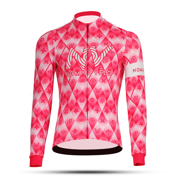 Pink Jersey for High-Performance Road Cycling -Royal Long Sleeve Jersey