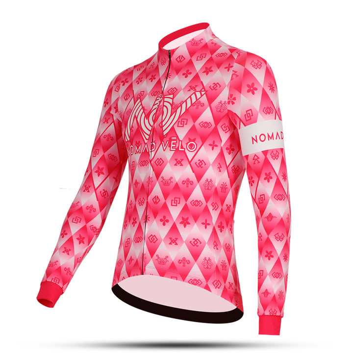 Pink Jersey for High-Performance Road Cycling -Royal Long Sleeve Jersey
