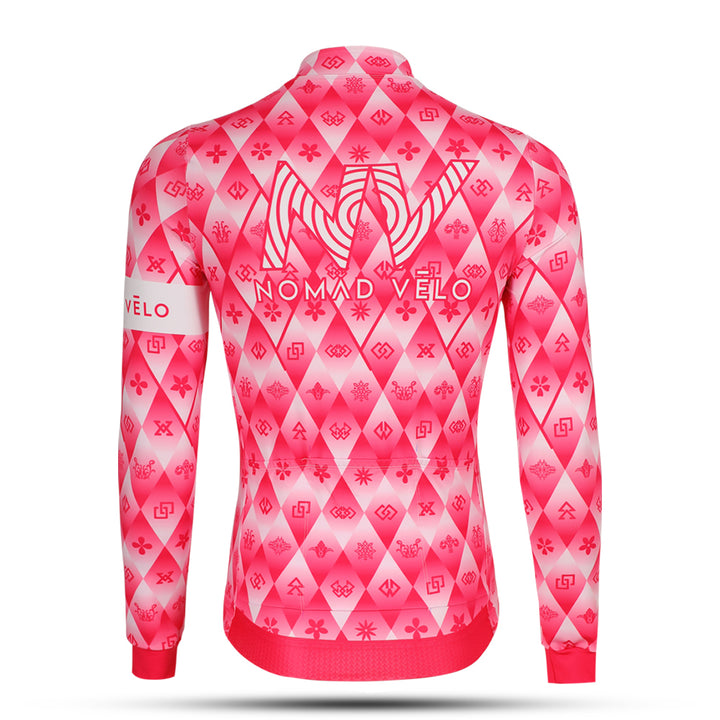 Pink Jersey for High-Performance Road Cycling -Royal Long Sleeve Jersey