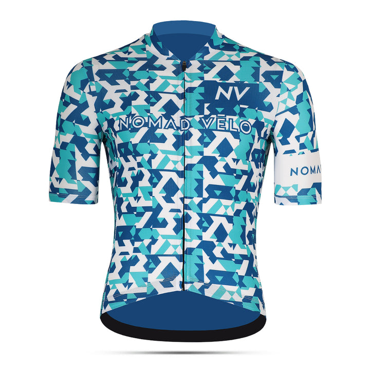 Blue Сamouflage Aero Cycling Jersey - Сamouflage Jersey