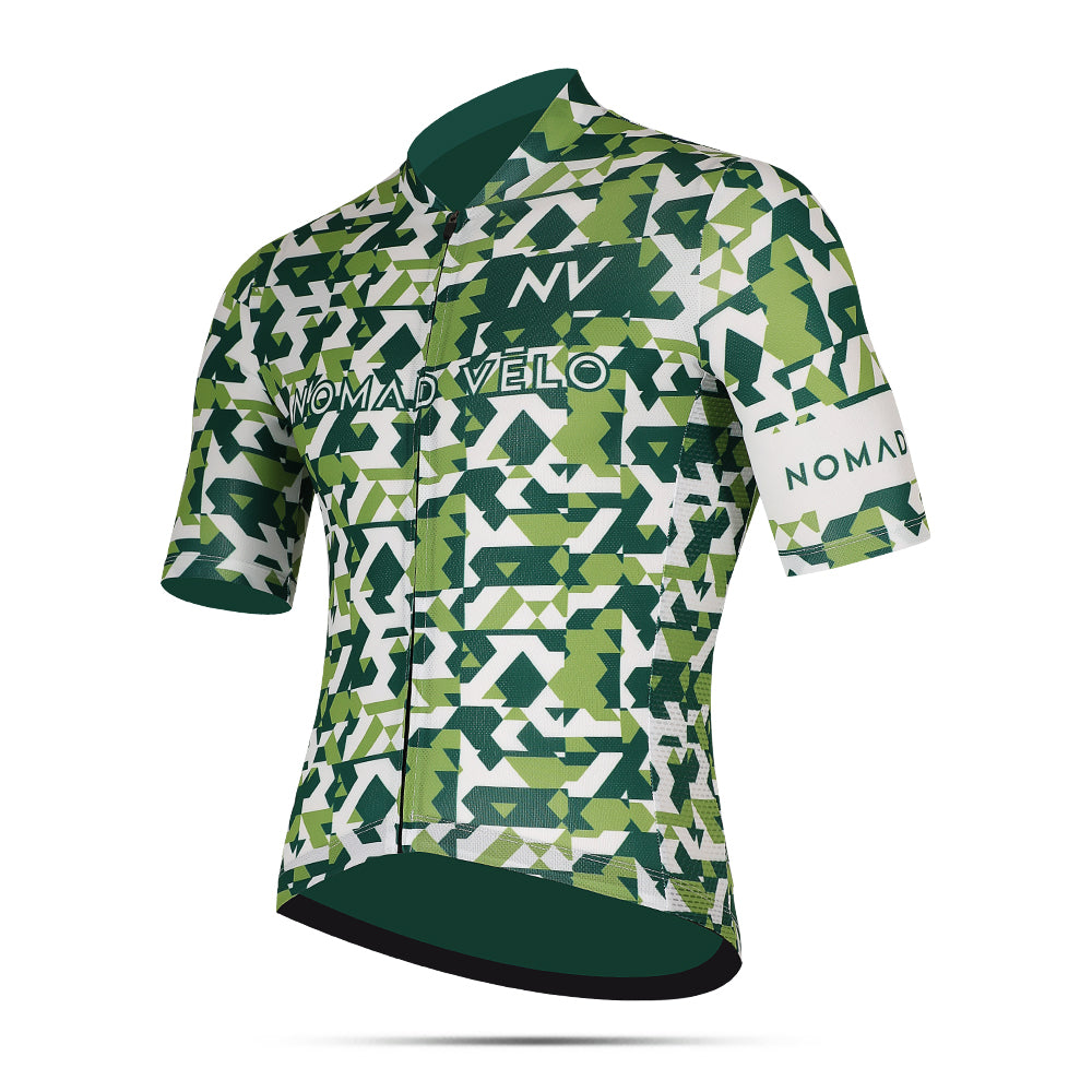 Green Сamouflage Aero Cycling Jersey - Сamouflage Jersey
