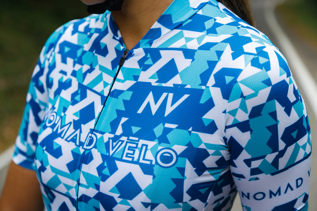Blue Сamouflage Aero Cycling Jersey - Сamouflage Jersey