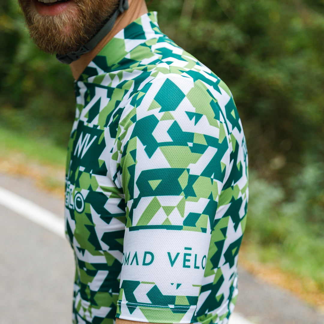 Green Сamouflage Aero Cycling Jersey - Сamouflage Jersey
