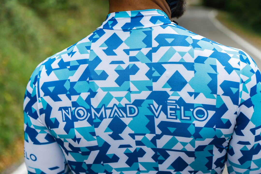 Blue Сamouflage Aero Cycling Jersey - Сamouflage Jersey