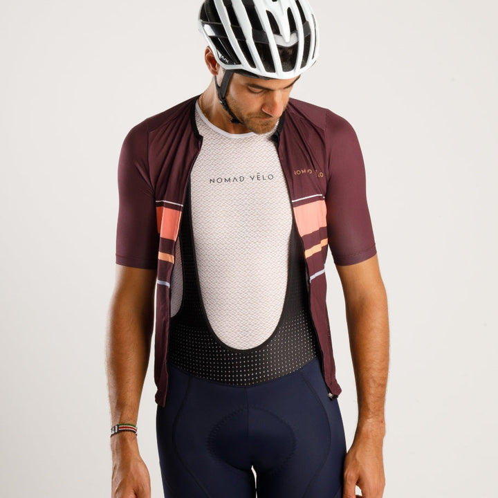 Maroon Classic Fit Cycling Jersey for Long Rides – Classic Jersey Maroon